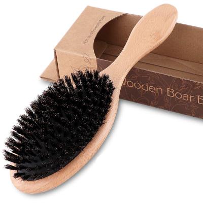 China Ready to Ship High Quality Boar Bristle Wood Bristle 100% Custom Hair Brush for sale