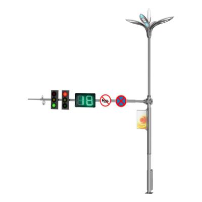 China Street Light Post Galvanized Ip66 Waterproof Road Camera Traffic Cctv Monitor Poles Traffic Light Poles for sale