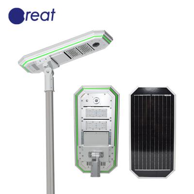 China ROAD Super Bright High Efficiency 5050 160 Lm/Watt Ip65 20W 40W Led All In One Solar Street Light for sale