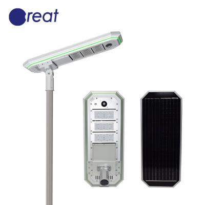 China ROUTE Factory Price Stock 100Watt Solar Powered Integrated Led Garden All In One Solar Street Light for sale