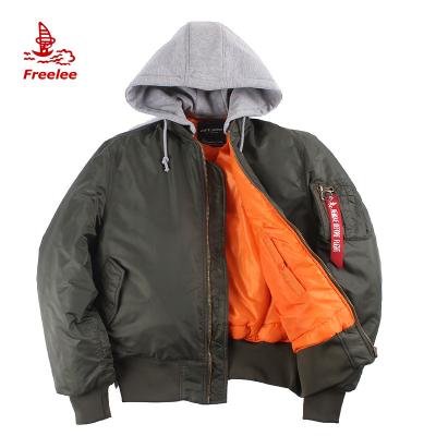 China Wholesale Casual Hooded Green Simple Men QUICK DRY Bomber Jacket ma1 for sale