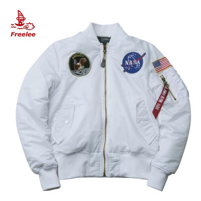 China Wholesale QUICK DRY Mens Flight Bomber Jacket White for sale