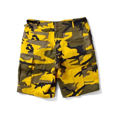 China wholesale cotton twill colorful men's hiphop unisex korean streetwear usa shorts usa anti-wrinkle army BDU shorts pro club camouflage dropshipping for sale