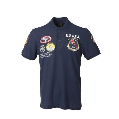 China 2020 New Arrival USAFA Anti-Shrink Red Polo Shirt Military Patch Polo T-Shirt Men for sale