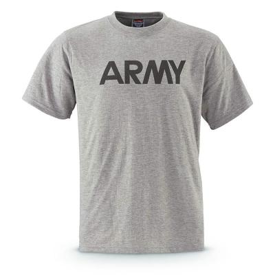 China US ARMY PT Style APFU Physical Training T-shirt Gray Gym Summer Shirt Men Anti-Shrink Good Quality Military Sportswear Reflective for sale