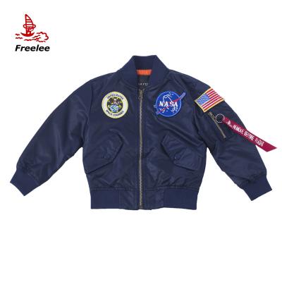 China Wholesale QUICK DRY 2-12 Yr Lightweight NASA Spring Patched Toddler Kids Anorak Bomber Jacket Kids for sale