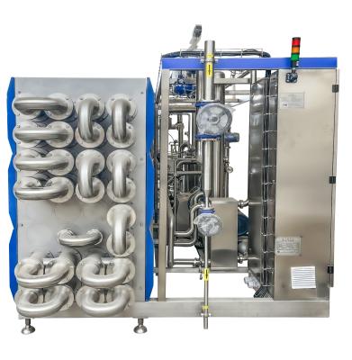 Chine SUS304/316 stérilisateur UHT pour la ligne de traitement liquide de lait/yaourt/œuf UHT machine de stérilisation avec stérilisateur tubulaire PLC à vendre