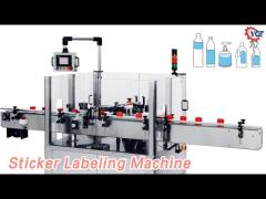 Round Bottle Sticker Labeling Machine PLC Control HIgh Efficient For Food Industry