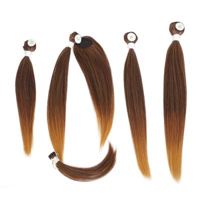 China Synthetic Hair Piece For Women Designer Ombre Black Brown Ombre Wig TemperatureTop Hair Ring-x Straight High Quality Various Sizes for sale