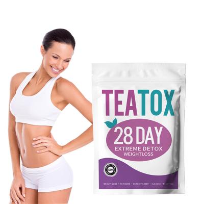 China Green Tea Private Label Diet Tea Bags Decaffeinated Custom Slimming Body Weight Loss Natural Herbal Teatox 28 Day Detox Slim Tea for sale