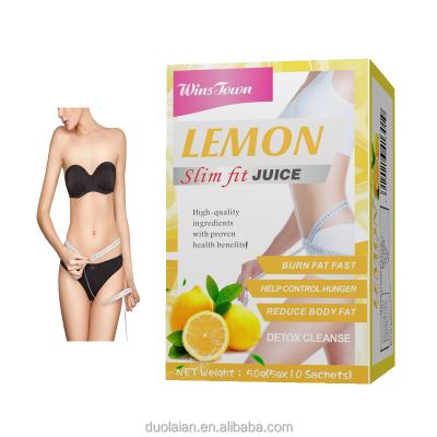 China Private Label Natural Wholesale Instant Lemon Fruit Juice Powder Slim Diet Herbs Supplements Weight Loss Detox Juice for sale