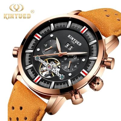 China Online Shopping free shipping luxury brand tourbillon leather men watches in wristwatches automatic mechanical watch for sale