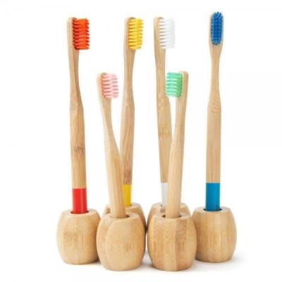 China Eco-friendly Hotel Toothbrush Holder Biodegradable Travel Toothbrush Bamboo Base With Private Label for sale