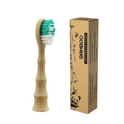 China Hotel Biodegradable Soft Bamboo Charcoal Stiffens Electric Toothbrush Head Eco for sale