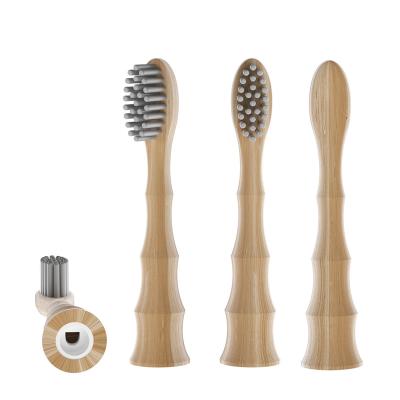 China Hotel Replacing Removable Head Electric Bamboo Toothbrush Heads BB9014 for sale