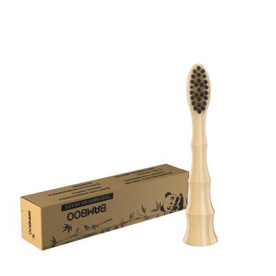 China Hotel Hot Sale Natural Replaceable Charcoal Toothbrush Variable Bamboo Head BB9014 for sale