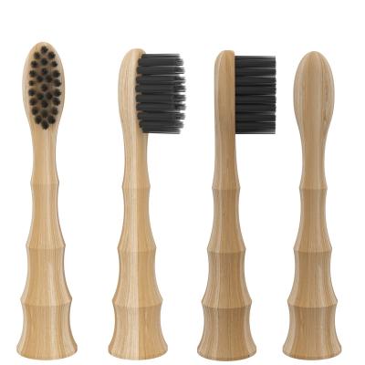 China Eco - Friendly Hotel Electric Toothbrush Replacement Bamboo Heads Soft Stiffens BB9014 for sale