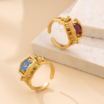 China Environmental Friendly Minimalist Instagram Style Ring Retro Art Light Luxury Women's Ring Unique Design Ring for sale