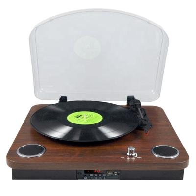 China 33 Wireless Vintage 3-Speed ​​Vinyl Record Player With Built-in Speakers Wooden Turntable Record Player Retro Home Audio for sale