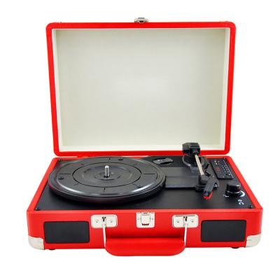 China Vintage Portable Record Turntable Music Suitcase 33 Style Vinyl Player With Bluetooth for sale