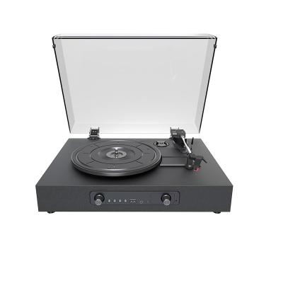 China 3-speed LP USB RCA aux. Bluit-in Bluetooth Vinyl Record Turntable Player Led Best Good 3 Per Speakers Price OEM Sound Quality Display Home Noise Audio Speaker Retro Speed for sale