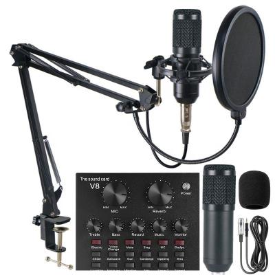 China ALL-IN-ONE Kareoke Equipment Bundle Microphone Podcast Game with DJ Mixer PC Sound Card for Game Vlogging Live Streaming for sale