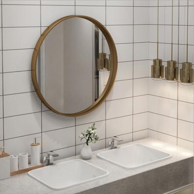 China Wholesale Minimalist Customized Popular Modern Luxury Gold Silver Aluminum Frame Round Bathroom Home Wall Hotel Decorative Hanging Mirror for sale