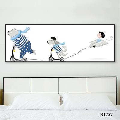 China Children's Room Bedside Cartoon Painting Eco-friendly Canvas Oil Painting for sale