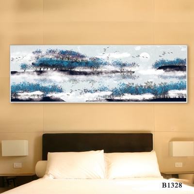 China Eco-friendly Large Landscape Painting Super Misty Bedside Crystal Porcelain Painting for sale