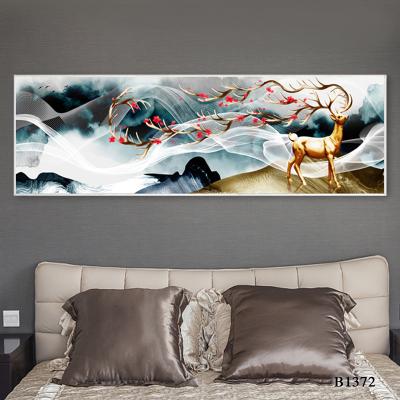 China Eco-friendly Golden Antlers Plum Blossom Creative Large Scale Landscape Art Porcelain Painting for sale