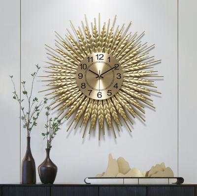 China Wholesale Hot Sale New Fancy Design Fancy Metal Oversized Antique Sun Large Amazon Style Wall Clocks With Numbers for sale