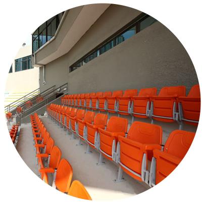 China Stadium Seating Stadium Bleacher Seat With Portable Padded Folding Chair Cushion Back Seats for sale