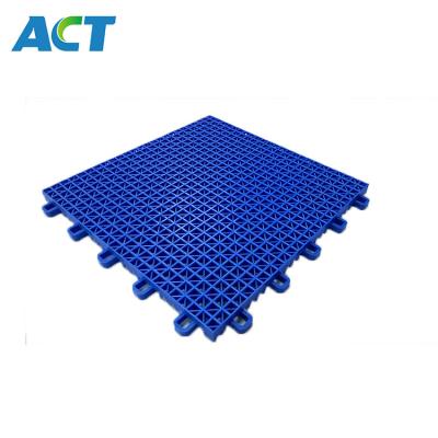 China Indoor Sports Court Free Maintenance Plastic Sports Flooring , Interlocking Sports Court for sale