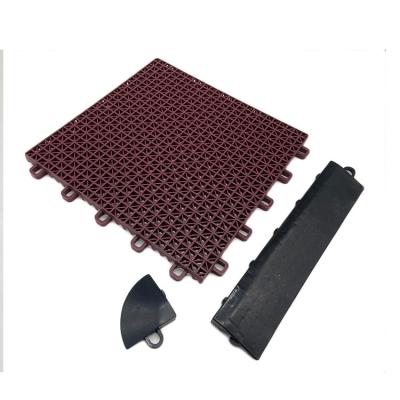 China Indoor Sports Court High Strength Environmental Plastic Interlocking PP Sports Floor Mat Basketball Floor Mat for sale