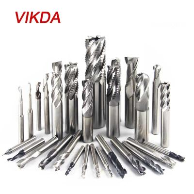 中国 CNC Milling Machining Vikda Single Or Multi Flute M42 Hss Co Customize End Mill Milling Cutters Manufacturer For Aluminum And Carbon Steel CNC 販売のため