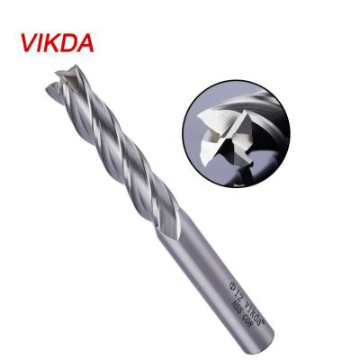 China Vikda Professional CNC 4 Flute Thread Milling Machining White Steel Cutter for Engraving and Opening CNC Router Bit en venta