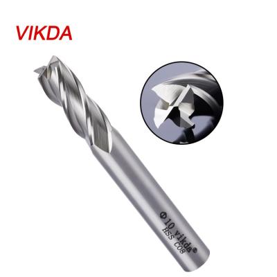 China Vikda Four Eadge Cnc End Mill Machining Industrial High Speed ​​Steel Bit For Prehardende Cutting Cnc Steel Cutting Tools en venta