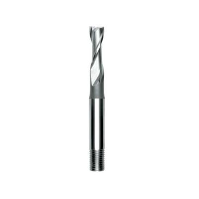 China VIKDA HIGH SPEED STEEL-- HSS Co8 2 flute end mills with thread shank threadmill/China cutting tools manufacturer for sale