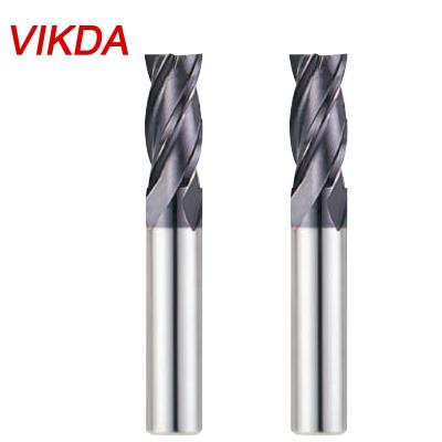 Κίνα High Quality Shank 4 Coated Straight Blade Coated Straight Blade Vikda Cemented Carbide CNC End Mill Flat Bottom Solid Carbide Milling Cutter προς πώληση