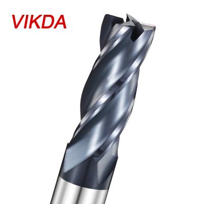 中国 HRC60 Cemented Carbide VIkda Tungsten Thread 4 Flute Milling Cutter CNC Milling Cutter Tool Steel Carbide End Mill 販売のため