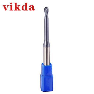 中国 CNC PROCESS VIKDA solid carbide ball nose end mills with neck/solid carbide ball nose milling cutter with long set 販売のため