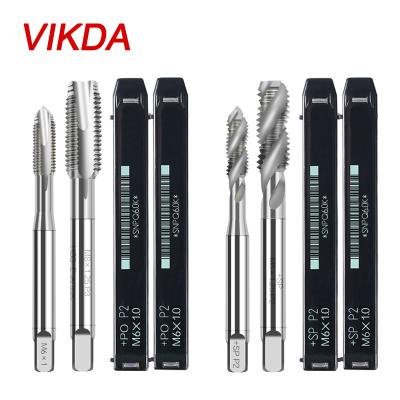 Κίνα High Quality HSS M42 Vikda High Cobalt Spiral Taps High Speed ​​Steel Cobalt Containing CNC Machine Tool Straight Spline Taps προς πώληση