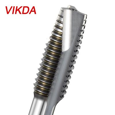 China High Quality M35 (Co HSS) Vikda HSS Machine Tool Point Taps For Thread Cutting Tools Straight Spline Machining Taps for sale