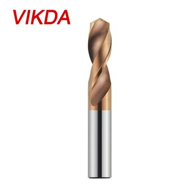 中国 Metal Shank Integral Grinding Steel Straight Twist Drill HRC55 Tungsten Carbide Twist Drill Vikda Metal Drilling Machine 販売のため