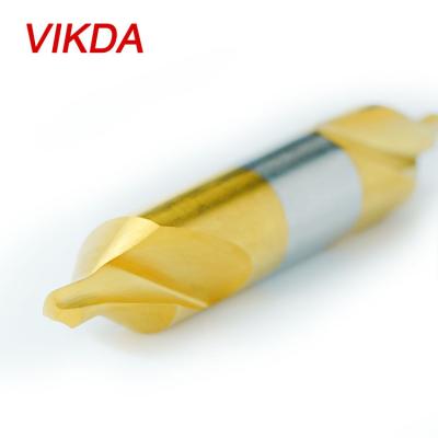 중국 Tin-Coated Metal Drilling VIKDA HSS Co M35 Type Center Drill Bits For Fixed Spot And Center Drills Carbon Steels Point Factory Sale 판매용