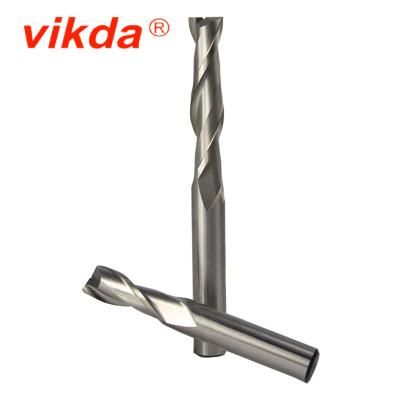 China Vikda Milling Tools 2 Flute Steel HSS Co8 End Mill With Regular Length Te koop