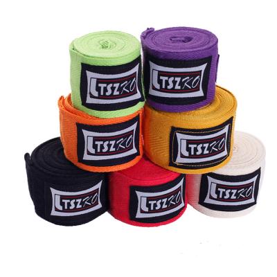 China 2.5*5cm Cotton Boxing Wraps Cotton Sports Tie Stretch Bandage Muay Taekwondo Thai Training Hand Boxing Wraps Muttahida Majlis-e-Amal for sale