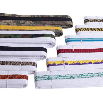 China Indoor / Outdoor Sports Custom Sports Karate Judo Belt Martial Arts Belts Colorful for sale