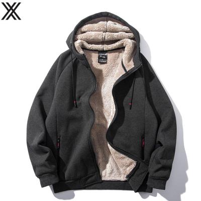 China Custom Logo Pattern Mens Thick Fleece Sweater Hoodie Jacket Men Anti-wrinkle Hoodies With Zippers for sale