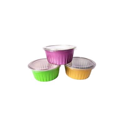 China 600ml Food Round Soup Bowl Aluminum Foil Box Packaging Box for sale